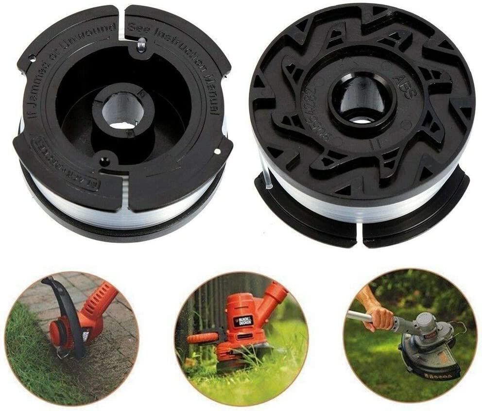 30Ft 0.065Inch String Trimmer Replacement Spool Set, Weed Eater Spool String for Black & Decker AF-100, Autofeed Cordless Trimmer Line with Cap Cover image number 5
