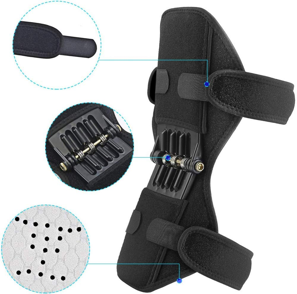 Climbing Booster, Knee Booster Joint Support Pad Spring Knee Strap Brace Knee Pad Mechanical Thin Lifter for Hiking, Running, Stair Climbing, Gym Squats image number 5