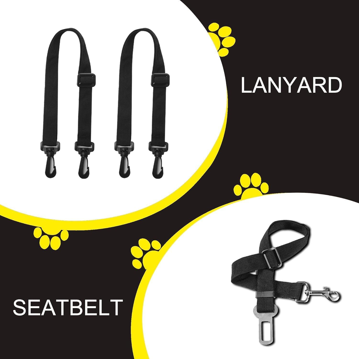 Femuar Dog Car Seat Cover, Waterproof Nonslip Pet Seat Cover for Back Seat with Storage Pockets Mesh Visual Window, Scratch Proof Pet Dog Seat Cover Hammock for Cars Trucks and Suvs, Xl-Black image number 3