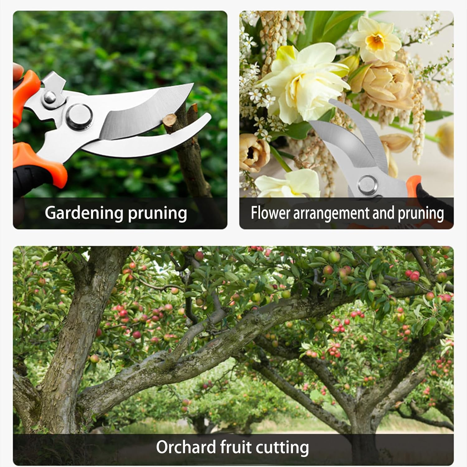 Vbvbip Professional Pruning Shears Set - Ergonomic Design Stainless Steel Garden Tool Kit image number 1