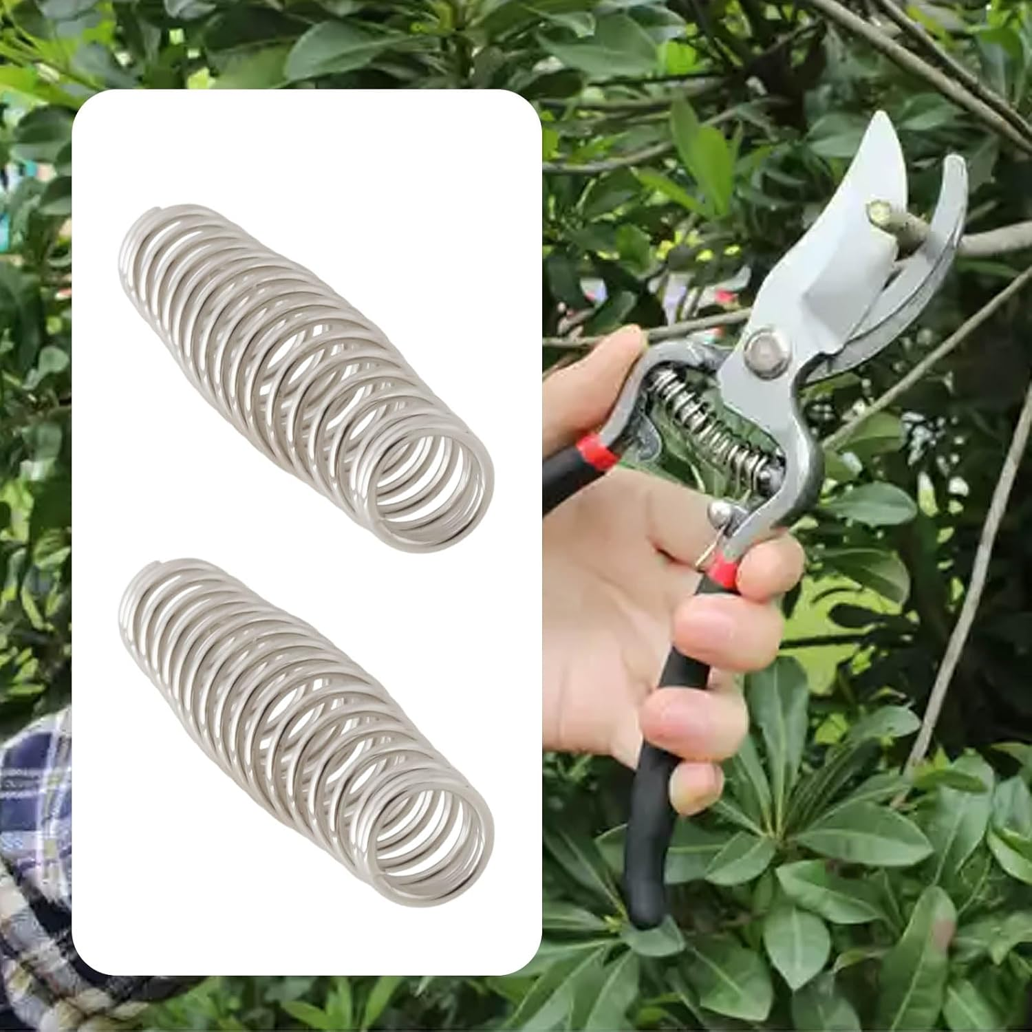 10Pcs Pruning Shears Spring Stainless Steel Replacement Part Precision Pruning Shears Springs Gardening Scissors Springs Pruning Tool Parts for Garden Clippers Trimmers 5X1Cm