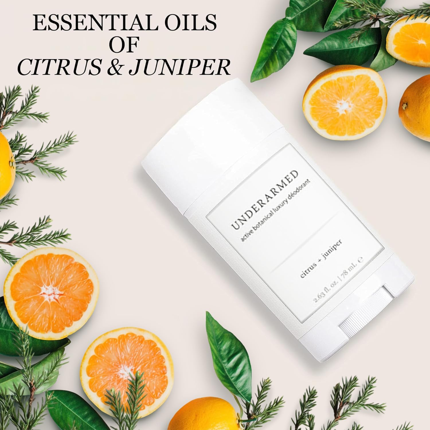 Natural Deodorant Aluminium-Free (That Works) Citrus/Juniper - Stay Fresh All Day - Underarmed for Women & Men - Organic, Healthy, Safe, Non Toxic - Phthalate, Paraben, Gluten & Cruelty Free image number 2