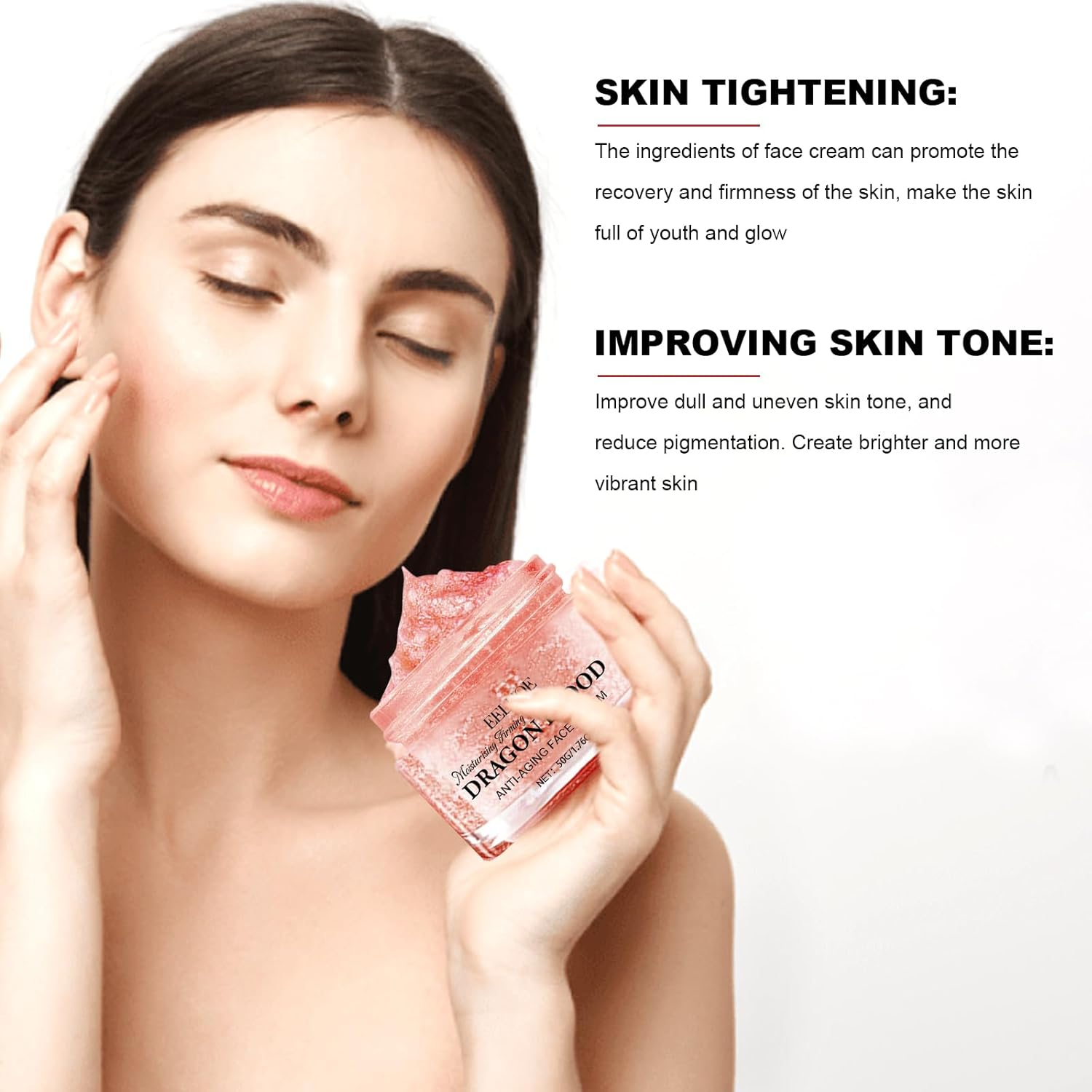 Dragon Blood Anti-Aging Face Cream, Deep Hydrating & Nourishing, Improve Elasticity & Plumpness, Lightweight Moisturizer for Daily Skincare, Anti-Wrinkle Easy Creams for Women' Face (1PCS) - 2Pcs image number 2