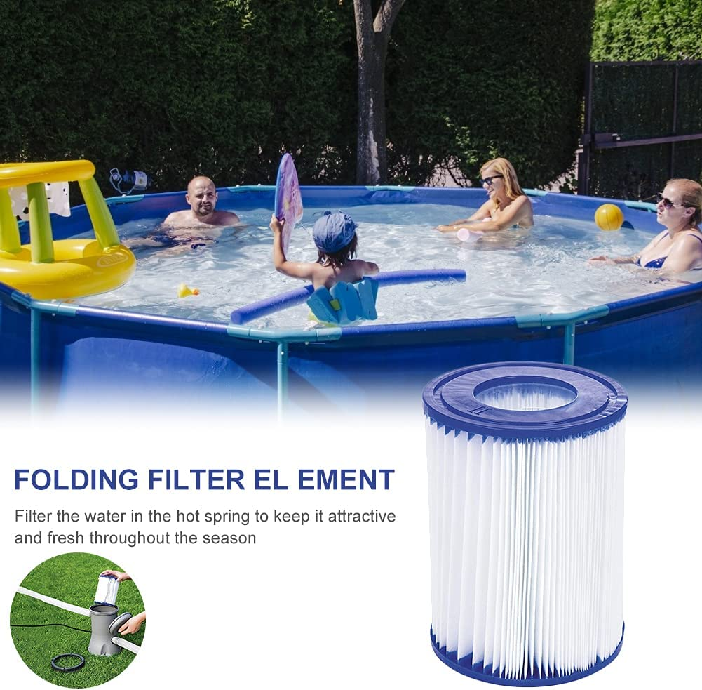 Wuyan 2 Pack Swimming Pool Filter Compatible for Bestway Cartridge II, Replacement Hot Tubs Filter Compatible with Lay Z Spa Filter Pump image number 3