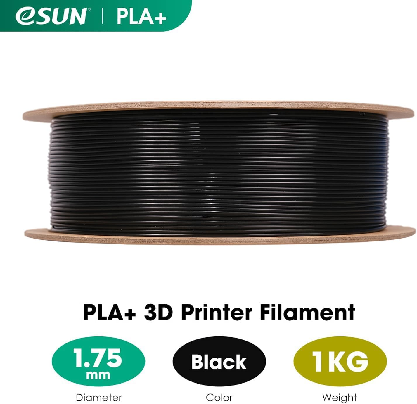 Esun PLA+ 3D Printing Filament PLA PRO plus Spool 1.75Mm 1KG Dimensional Accuracy +/- 0.05Mm for 3D Printers,Black image number 5