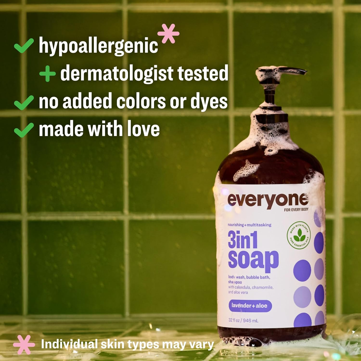 Everyone 3-In-1 Soap, Lavender plus Aloe, 32 Oz, 2 Count image number 4