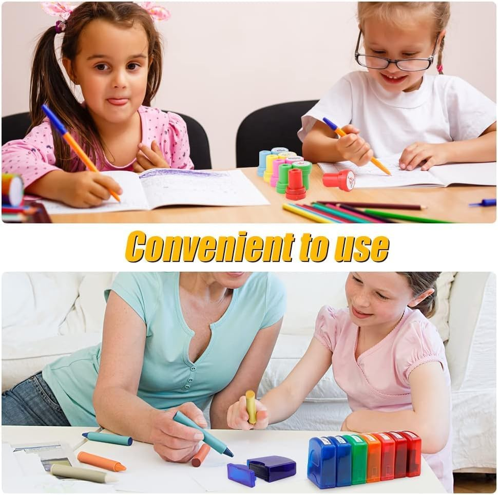 Slzhds Self-Inking Teacher Stamp Set, 18 Pcs Motivational Stamps for Grading & Encouragement, Fun Classroom Stamps for Teachers & Parents, Ideal for Kids Learning & Homework (18 Pcs) image number 6