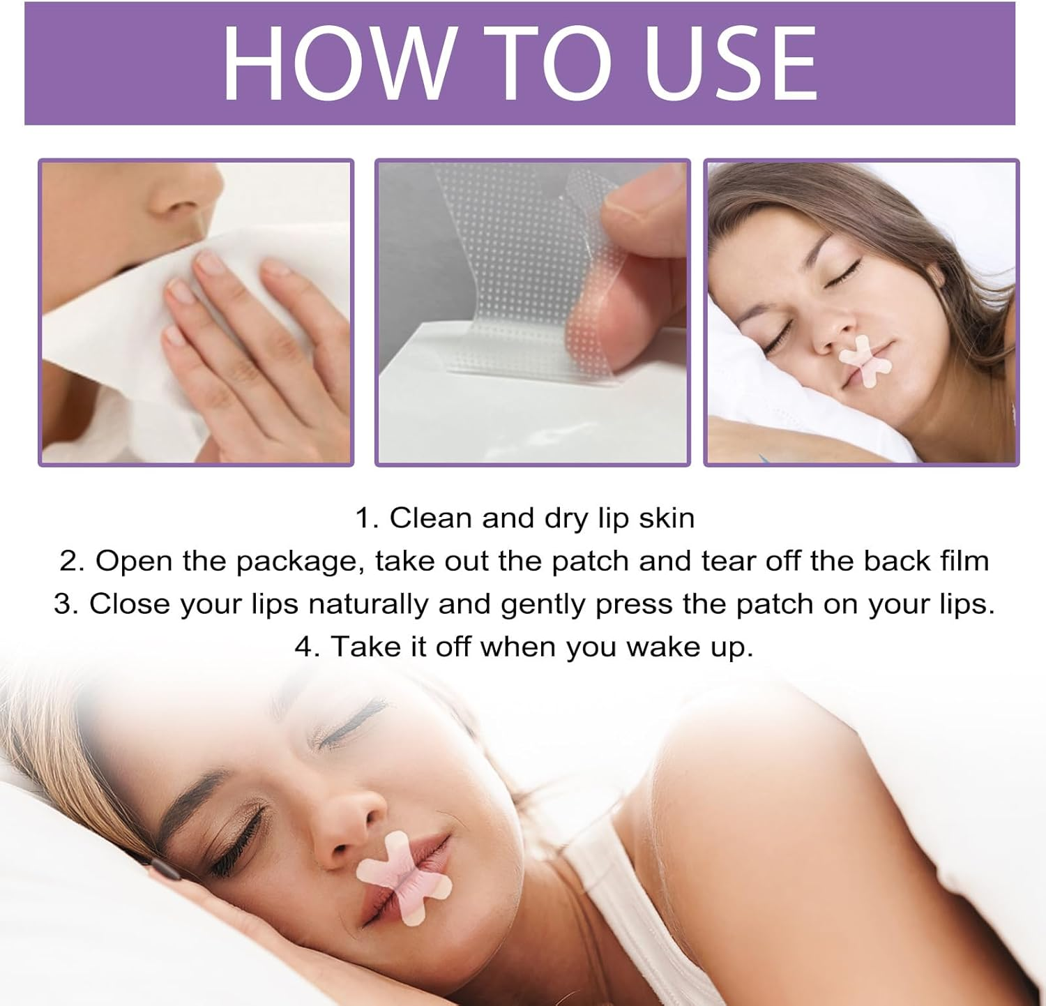 120 Pcs Sleep Strips,Anti Snoring Devices Advanced Gentle Mouth Tape for Sleeping Stop Snoring Mouth Tape for Better Nose Breathing Sleep Aids Mouth Sleep Strips for Snoring Reduction (Transparent) image number 2