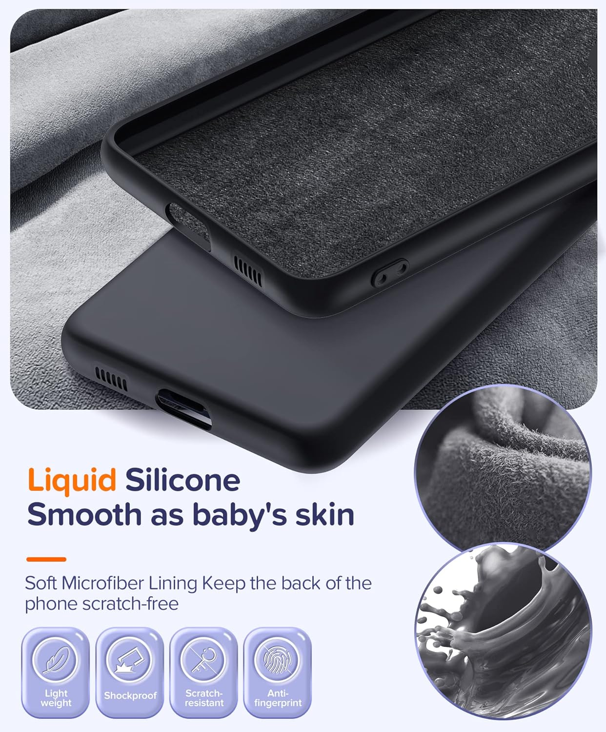 Leyi for Galaxy S21-FE-5G Case: Samsung Galaxy S21 FE 5G Case with [2 Pack] Tempered Glass Screen Protector Magnetic Kickstand 360&deg; Rotatable Ring Holder, Protective Phone Case for S21FE 5G, Black image number 1