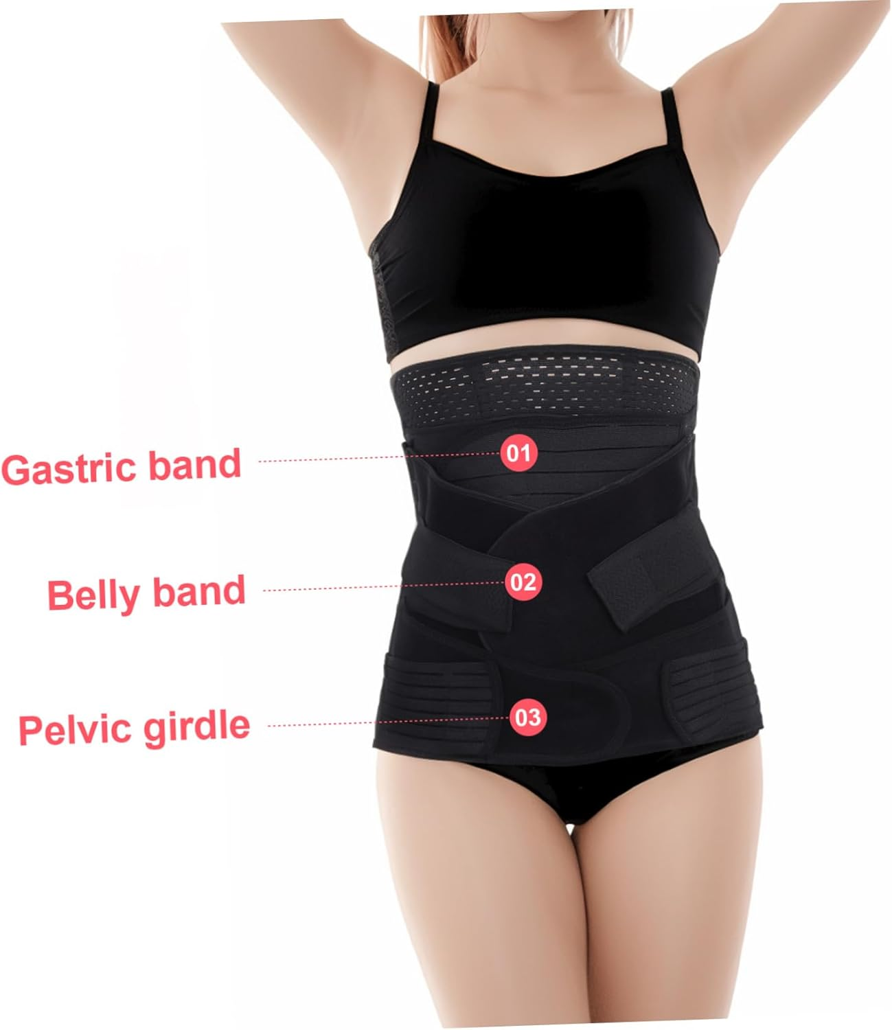 GANAZONO Postpartum Belly Band Waist Trimmer with Supportive Compression for Moms Convenient Closure for Postpartum and Comfort
