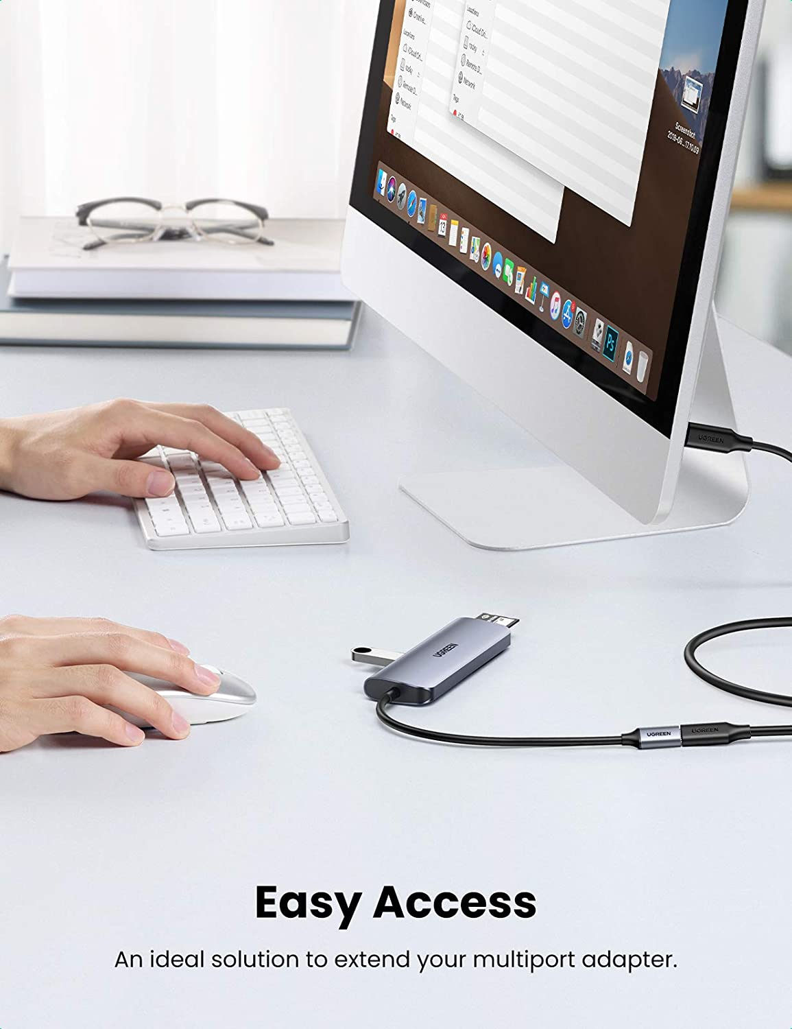 UGREEN USB C Extension Cable Type C Male to Female Extender Cord 10Gbps Data Transfer 100W PD Fast Charge 4K@60Hz Thunderbolt 3 Compatible with Iphone 17 16 15 Macbook Pro Ipad Switch (1M) image number 4