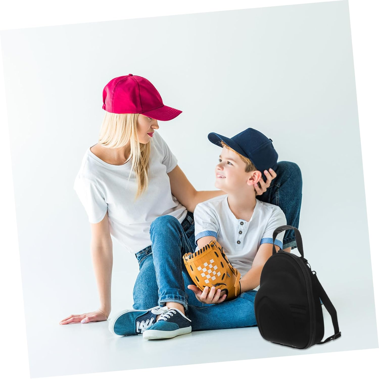 Eva Hard Hat Storage Bag Baseball Cap Carrier Case Shoulder Strap Travel Protective Box for Men Caps image number 4