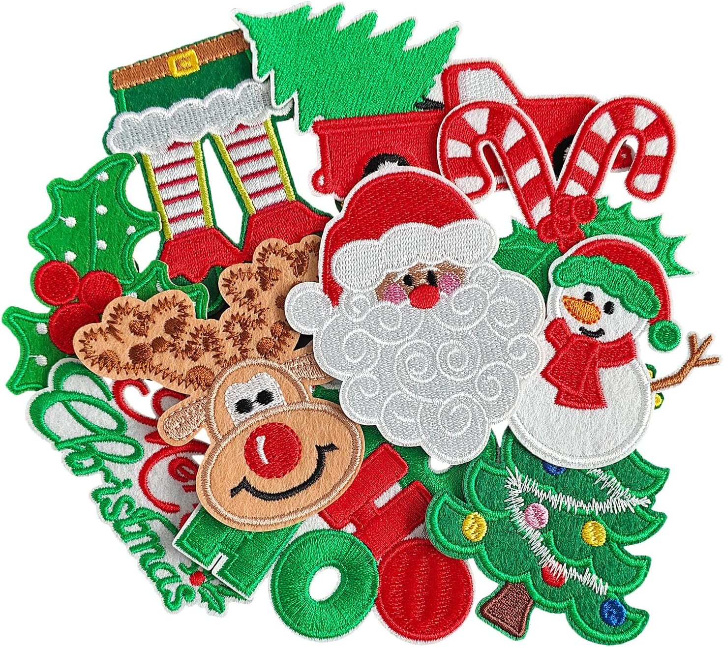 60Pcs Random Assorted Styles Embroidered Patches, Bright Vivid Colors, Sew On/Iron on Patch Applique for Clothes, Dress, Hat, Jeans, DIY Accessories