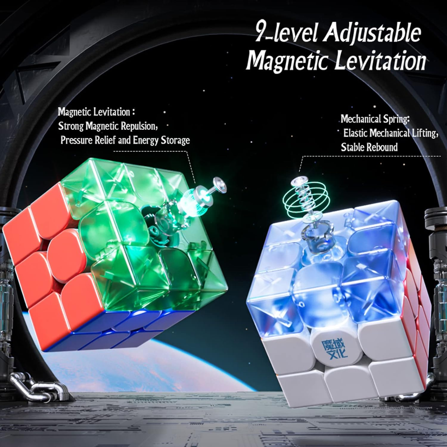 TUNJILOOL Moyu WRM V9 2023 3X3 Magnetic Speed Cube, Weilong WR M V9 3X3 Stickerless image number 3