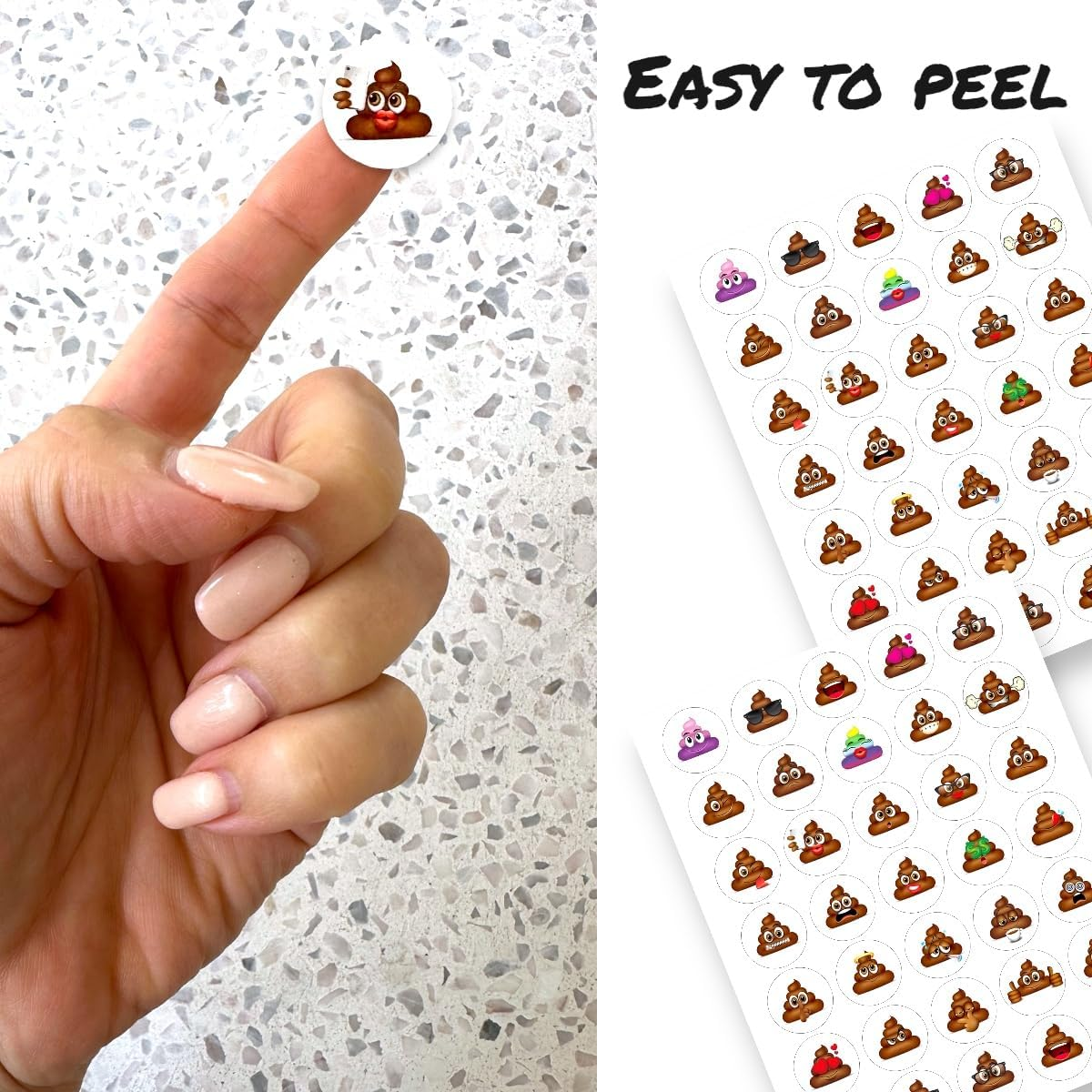 Poop Stickers - 420 Cute Stickers for Poop Party Decorations, Potty Traininga and Poop Party Supplies (420) image number 6
