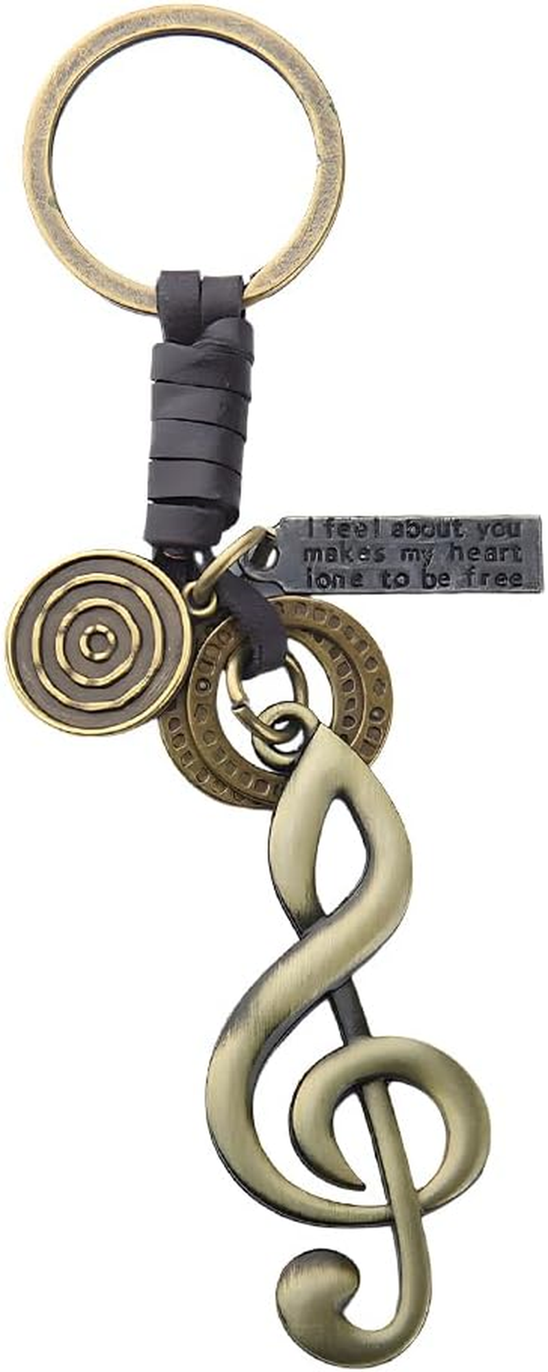 Vintage Music Keychain Gifts for Music Lover Musicians Gifts for Women Men Best Friend Birthday Gifts for Singer Music Student Graduation Gifts for Teacher Him Her Music Knot Charm for Bag Backpack image number 2