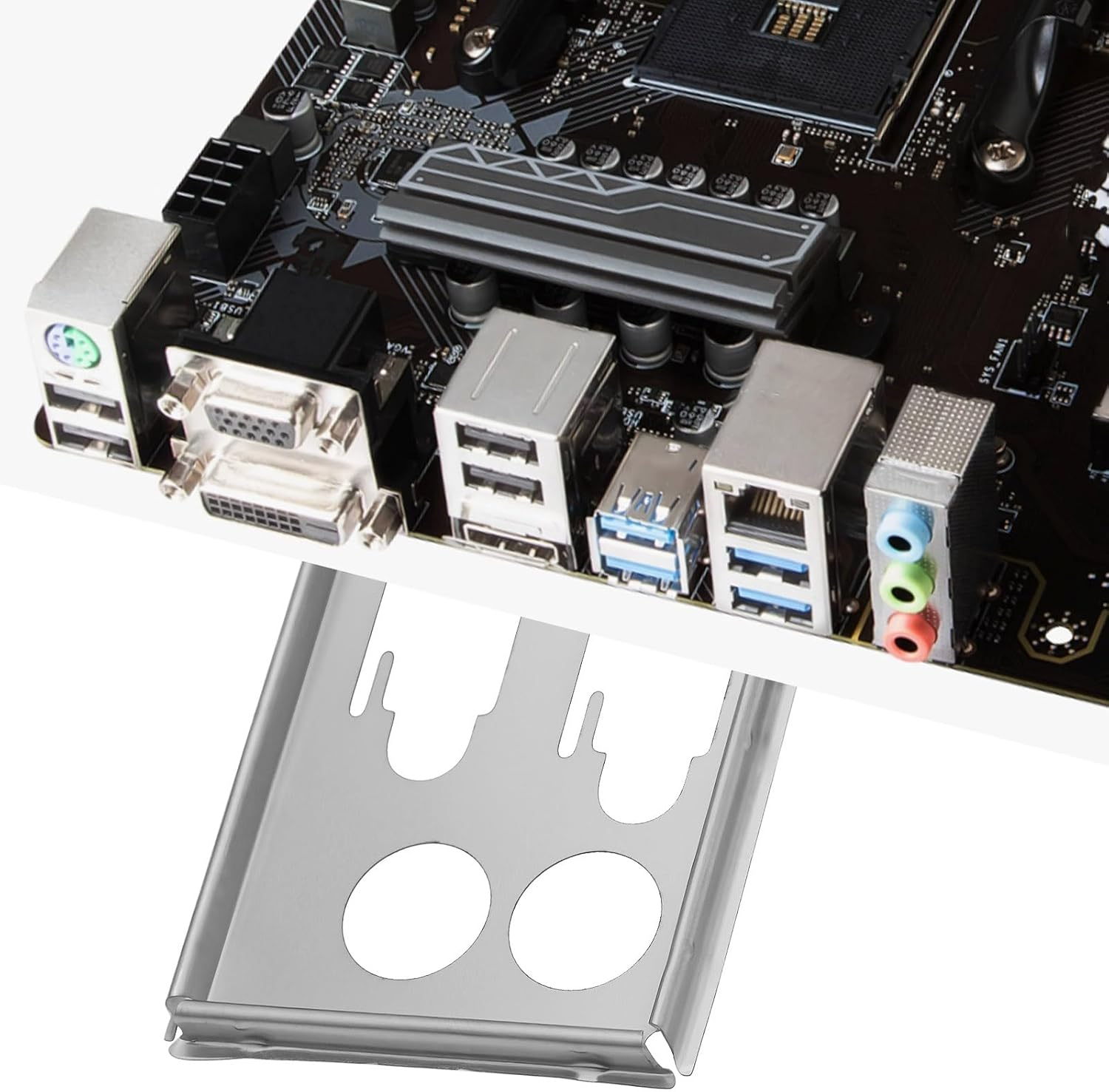 LT Easiyl Computer Case I/O Shield Plate Blank Compatible with MSI A320M PRO M2 V2 B450M PRO M2 V2 image number 1