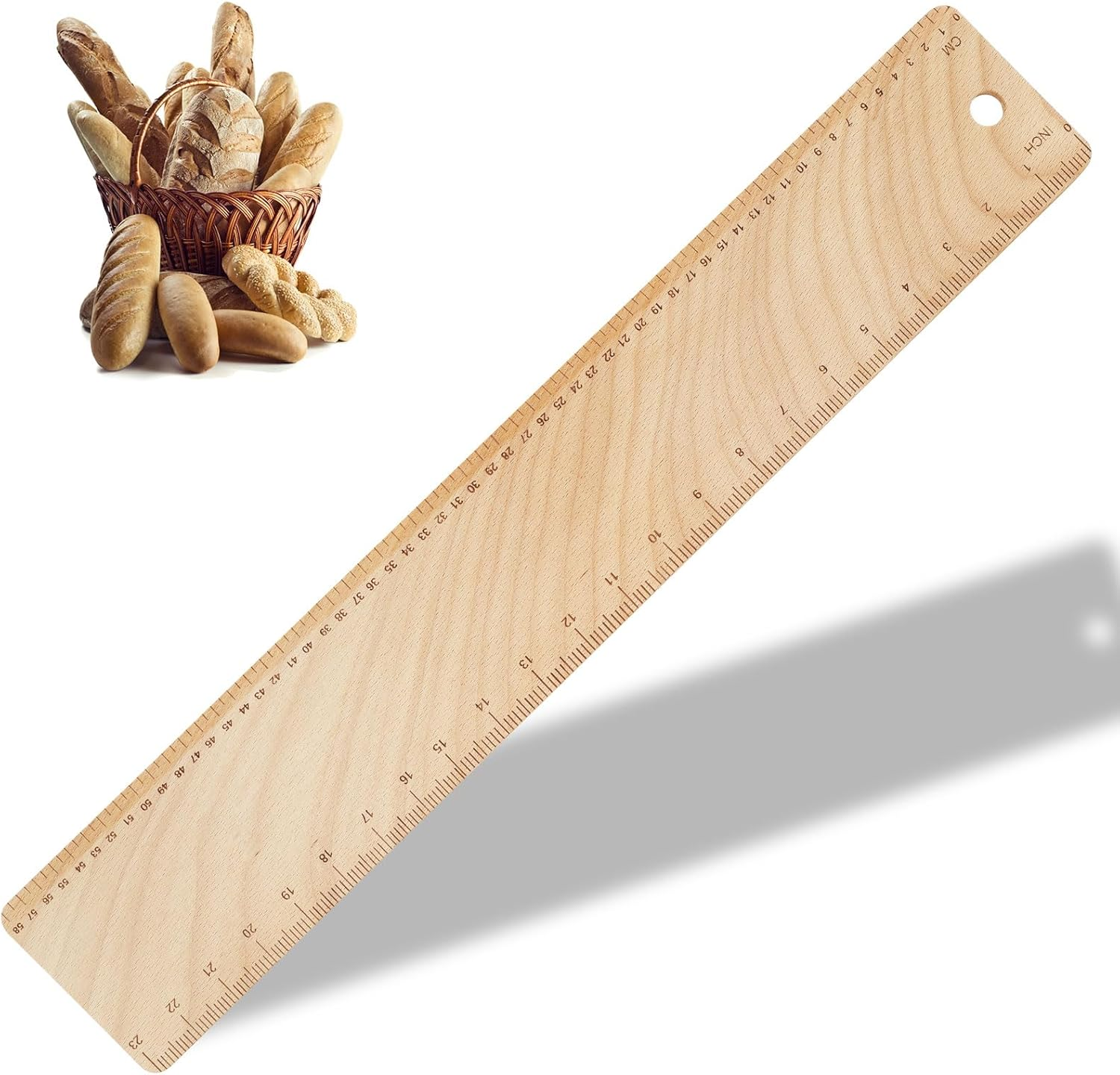 Transfer Peel, Beech Wood French Bread Flipping Board Hanging Bread Peel, 13/23 Inch Bread Flipping Board, Keep Dough in Shape Bread Flipping Board Bakeware for French Bread Baking (A)