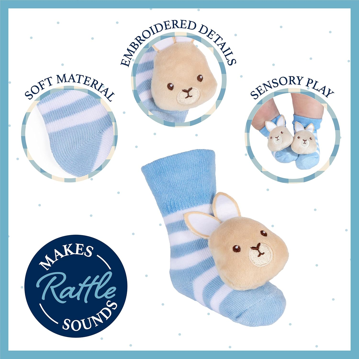 Beatrix Potter - Peter Rabbit Foot Rattles, Booties, Birth+ image number 4