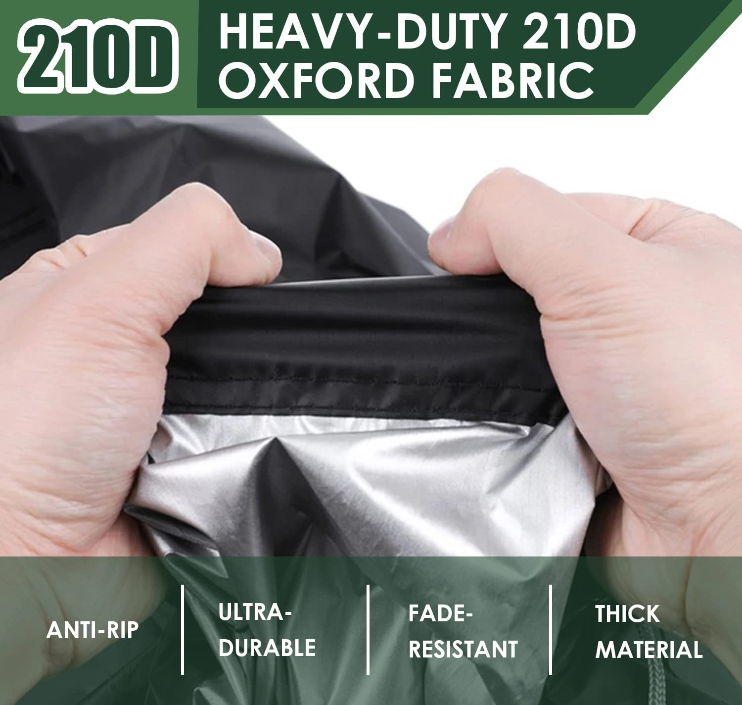 Chaise Lounge Cover Outdoor Waterproof Heavy Duty Lounge Chair Cover with Windproof Elastic Hem Indoor Extra Large Anti-Uv Chaise Lounge Cover Patio Garden Furniture All Season Protection (1) image number 2