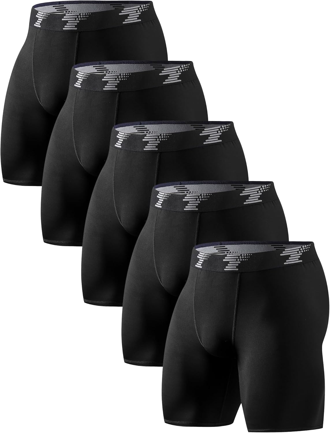 TELALEO 5 Pack Men'S Compression Shorts Quick Dry Running Tights, Sports Performance Active Short Seta image number 3