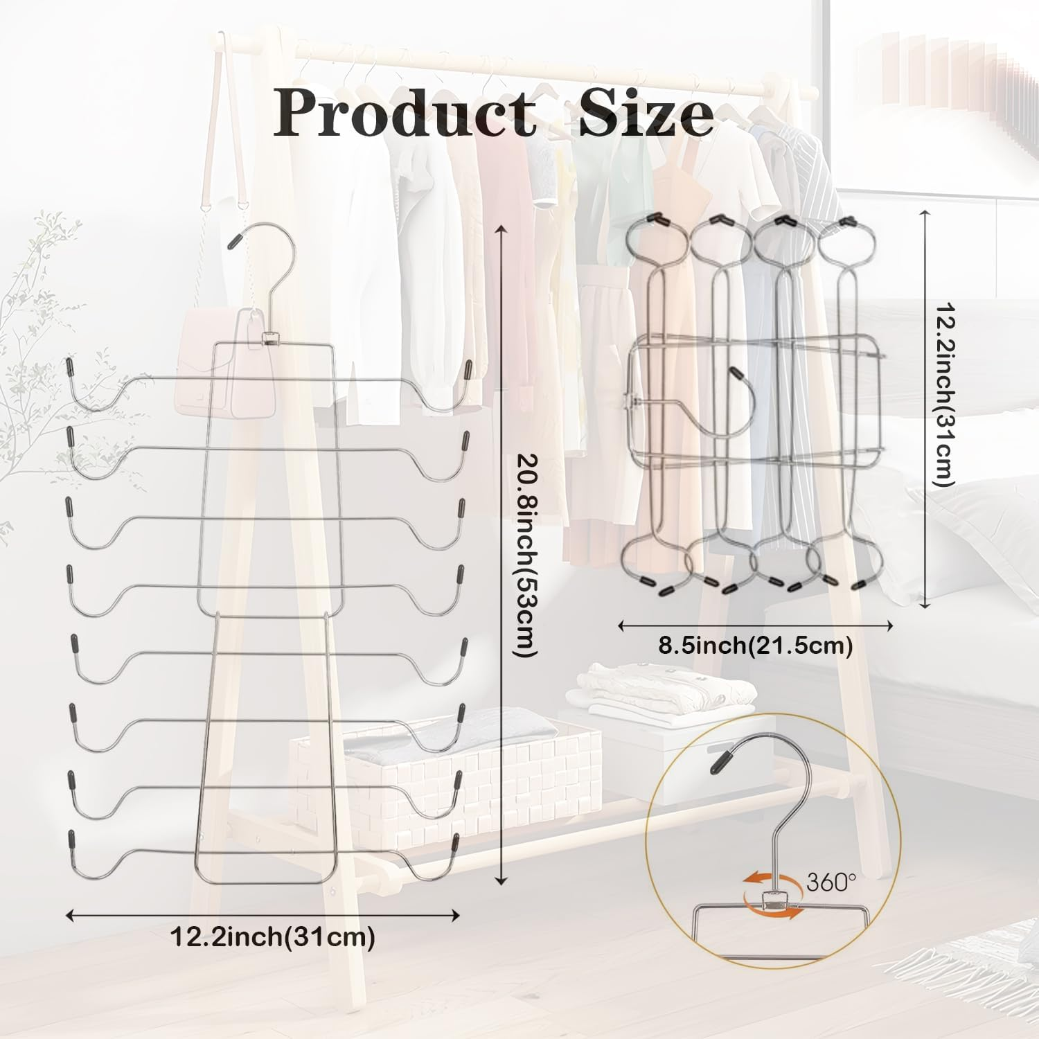 MUYIBENMU Bra and Tank Top Closet Organiser Hangers, 2-Pack image number 5