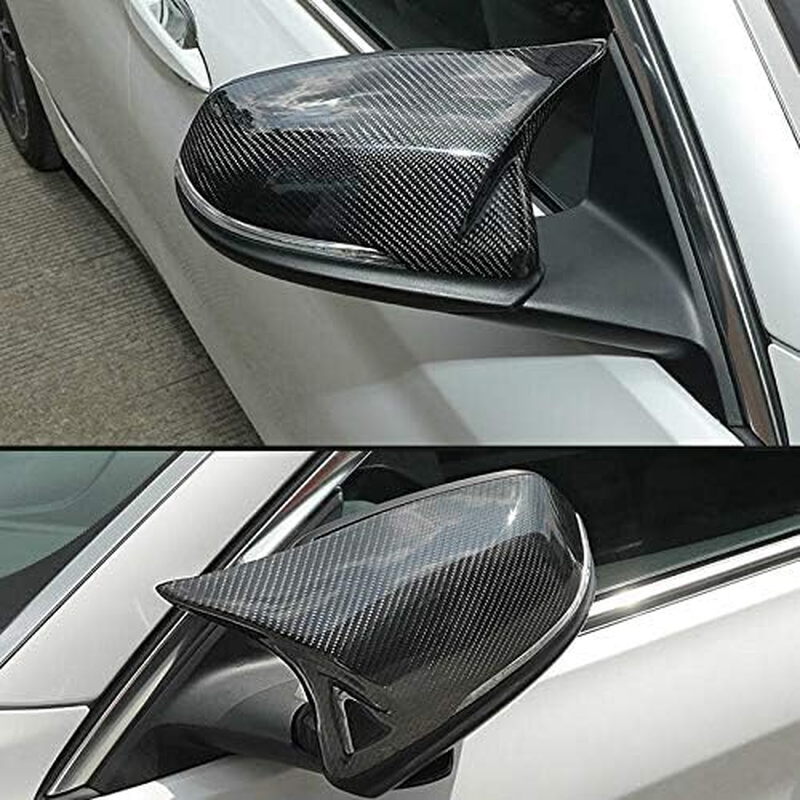 Gaofeiltf Carbon Fiber Mirror Caps Covers Fits for BMW F30 F20 F22 F23 F31 F32 F33 F36 F87 M2 X1 E84 Side Door Rearview Mirror Cap Trim Accessories Direct Replacement image number 2