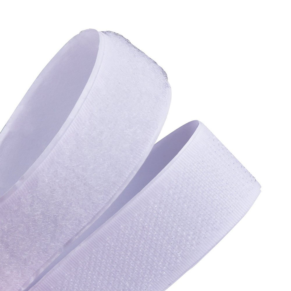 LLPT Hook and Loop Tape Color White 1 Inch X 23 Feet Each Roll Heavy Duty Adhesive Hook Loop Strip Mounting Tape for Indoor and Outdoor (HTW130) image number 1