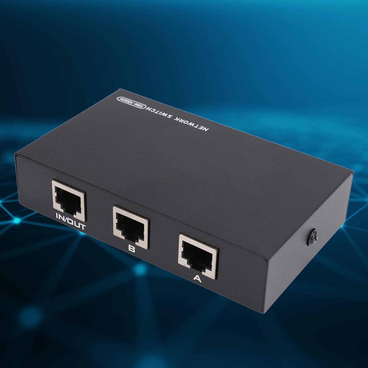 RJ45 Network Switch, Plug and Play 2 Way a B Selector Hub for Home with Iron Metal Casing, 100M 1000M Ethernet Splitter, Compatible for Network Devices image number 5