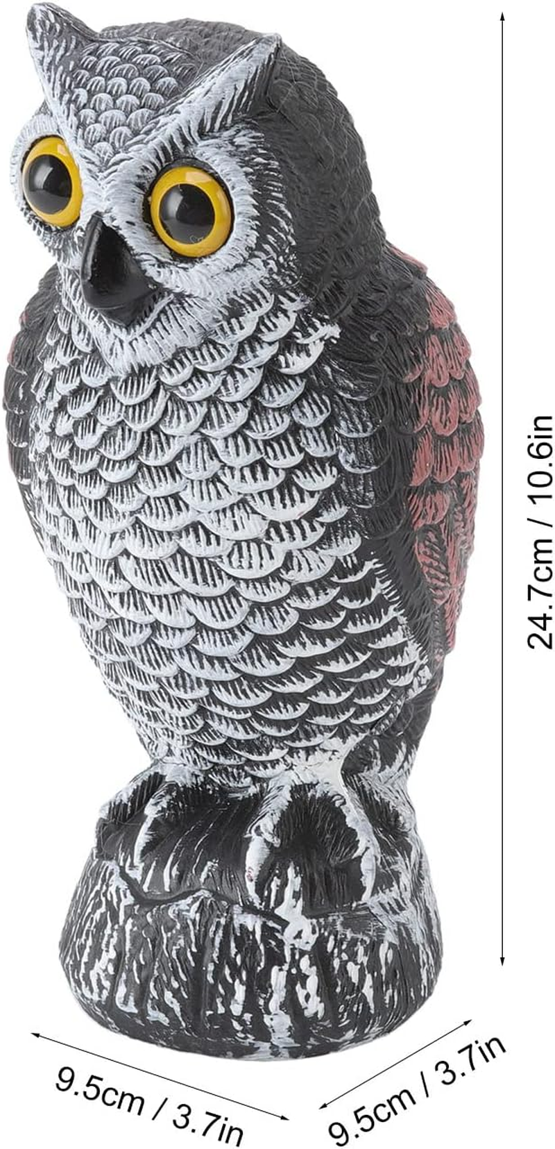Owl Decoys, Fake Owl to Scare Birds Away, Waterproof and Sun Protection Plastic Owl Statues for Bird Control, Pigeon Deterrent, Enemy Scarecrow for Garden Yard Outdoor, Halloween image number 1