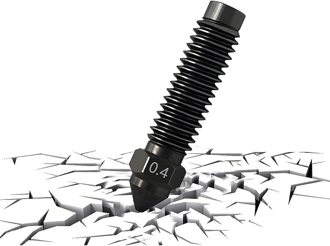 Lyhaogao Carbon Hardened Steel 3D Printer Nozzle Set - 5Pcs High Speed Printing Nozzles for ELEGOO, PLA/ABS/TPU, Multi Material Compatible, Durable & Heat Resistant Replacement Nozzle Kit image number 6