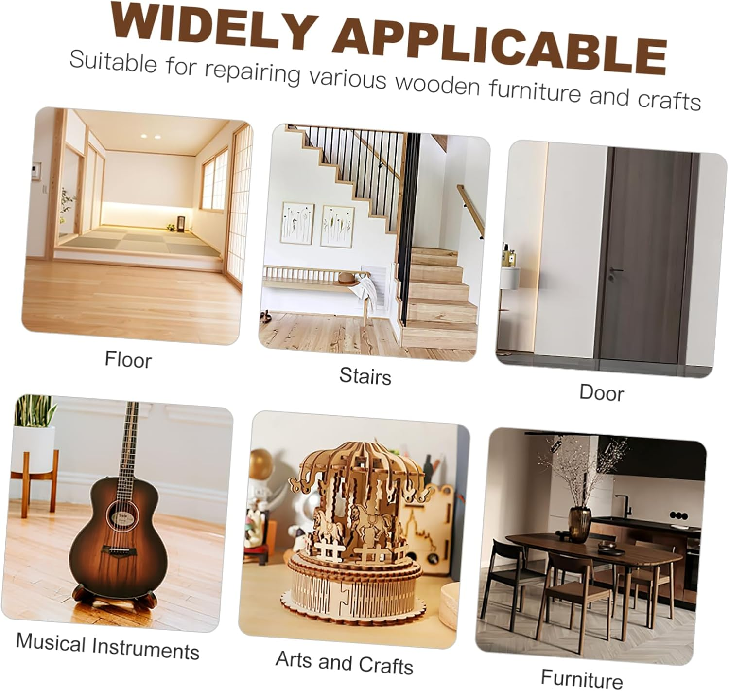 Furniture Touch up Markers 6Pcs Set Oil-Based Furniture Repair Pens Scratch Concealing Touch up Marker Kit for Cabinets Floors and Tables image number 4