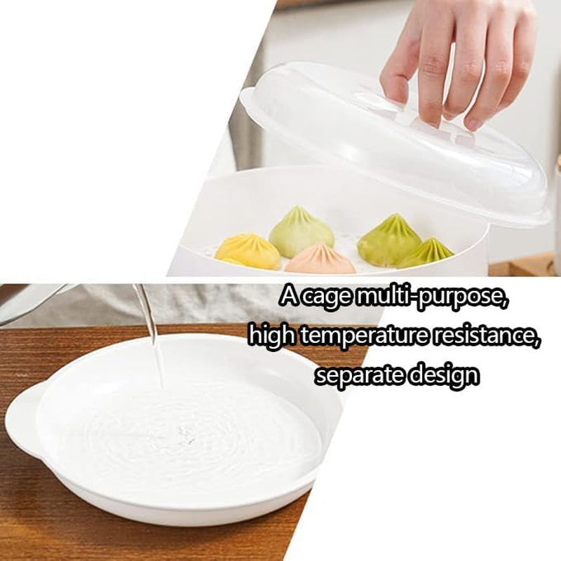 Microwave Vegetable Steamer for Cooking, Microwave Steamer with Lid, Health Vegetable Steamer, Bpa Free (Double Classic Style)