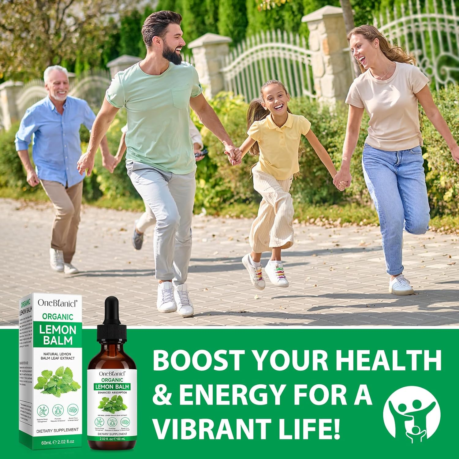 Organic Lemon Balm Liquid Extract 60Ml | Natural Lemon Balm Leaf Extract | Alcohol-Free Tincture | Vegan & Non-Gmo | Liquid Herbal Supplement for Daily Balance image number 5