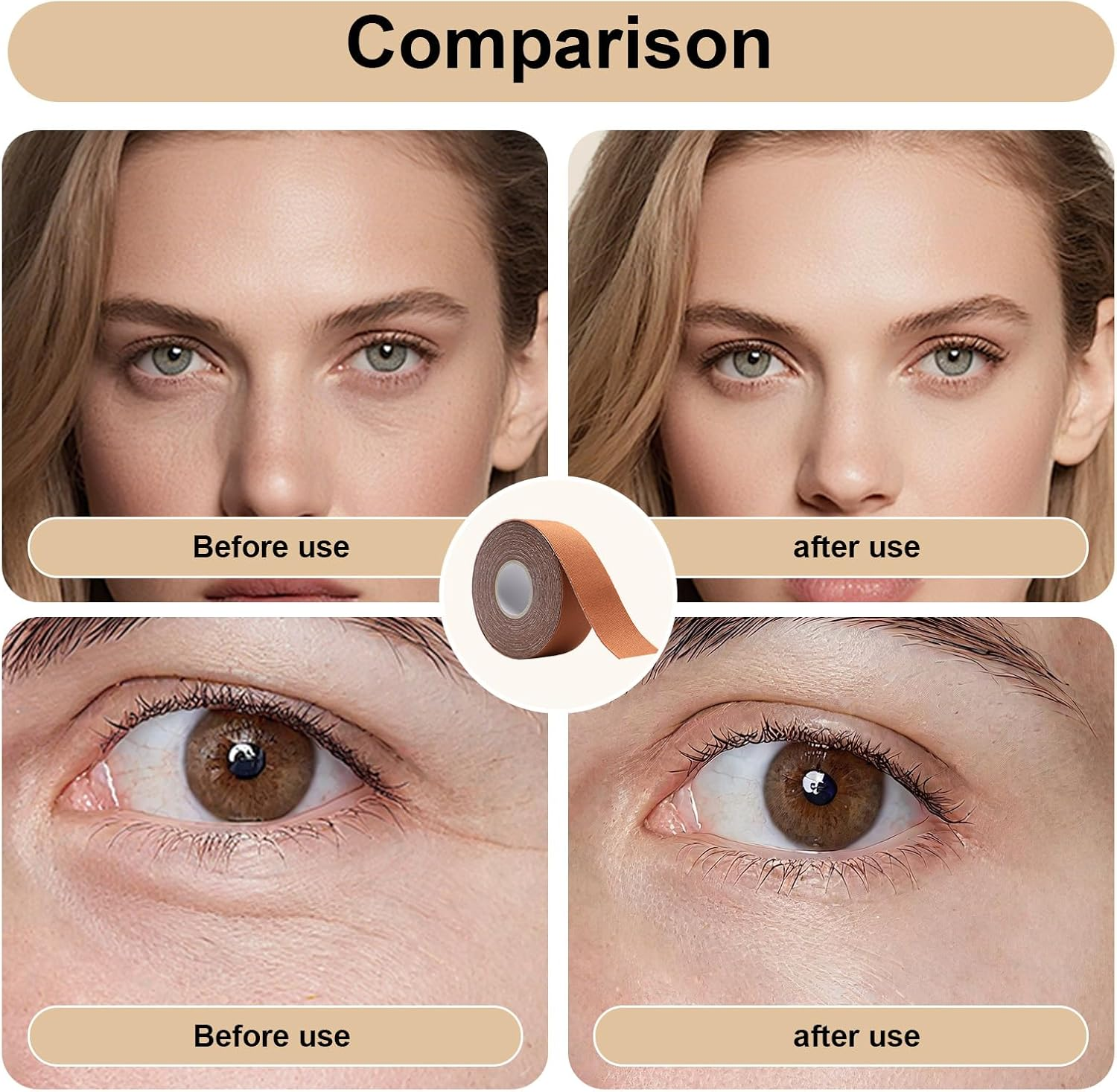 2 Pcs Facial Myofascial Lift Tape, Face Lift Tape & Patchesskin Tightening Kinesiology Tape for Firming Tightening Skin Facial Patches & Unisex Skin Care Body, Facial Patches 2.5Cm*5M image number 2