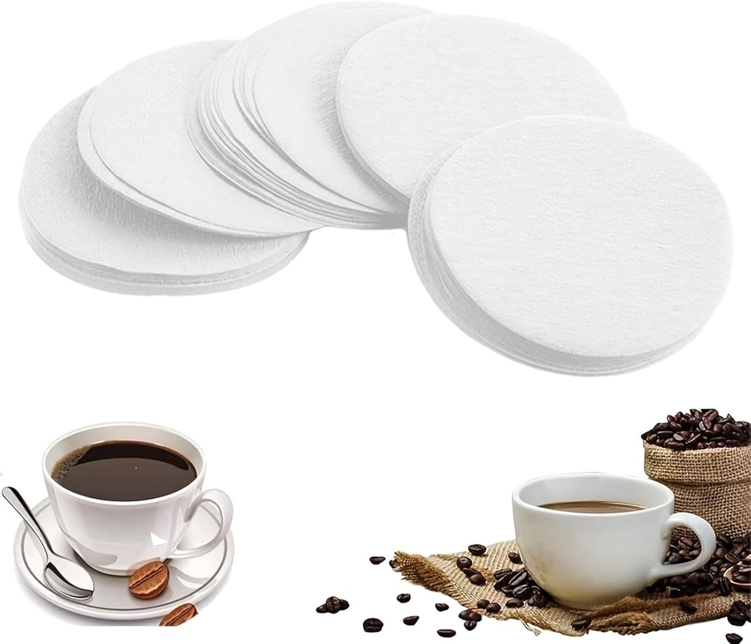 400 PCS 64Mm Direct Paper Filters Compatible with Aeropress All Coffee and Espresso Makers, Vegan Non Bleached Natural Paper Micro-Filters(Color:White) image number 6