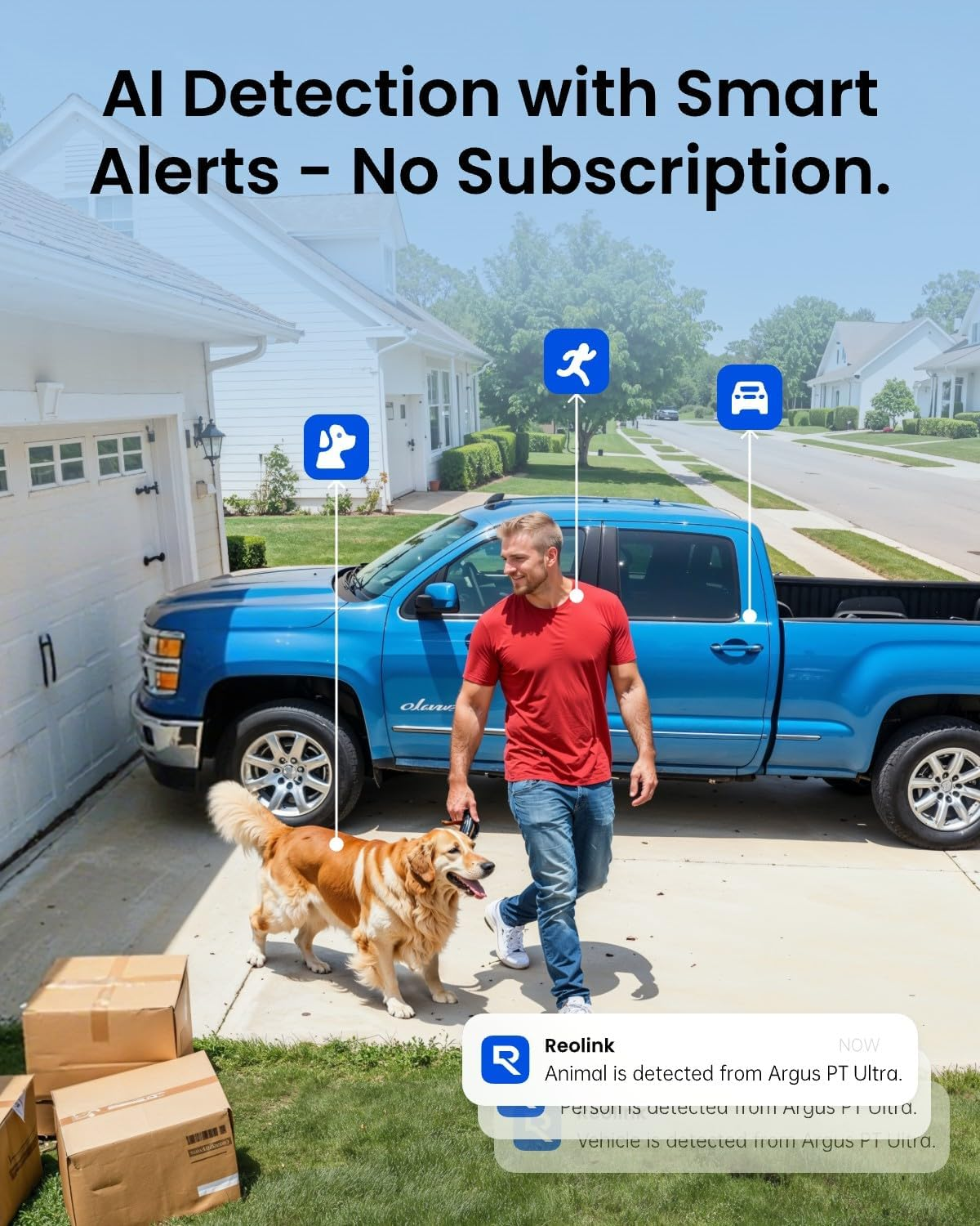 REOLINK 4K Solar Security Cameras Wireless Outdoor System, Color Night Vision, 360&deg; Pan Tilt Auto-Tracking, Smart Detection, 2.4/5Ghz Wifi, Encrypted Local Storage, Home Hub*4-Argus PT Ultra Kit image number 3