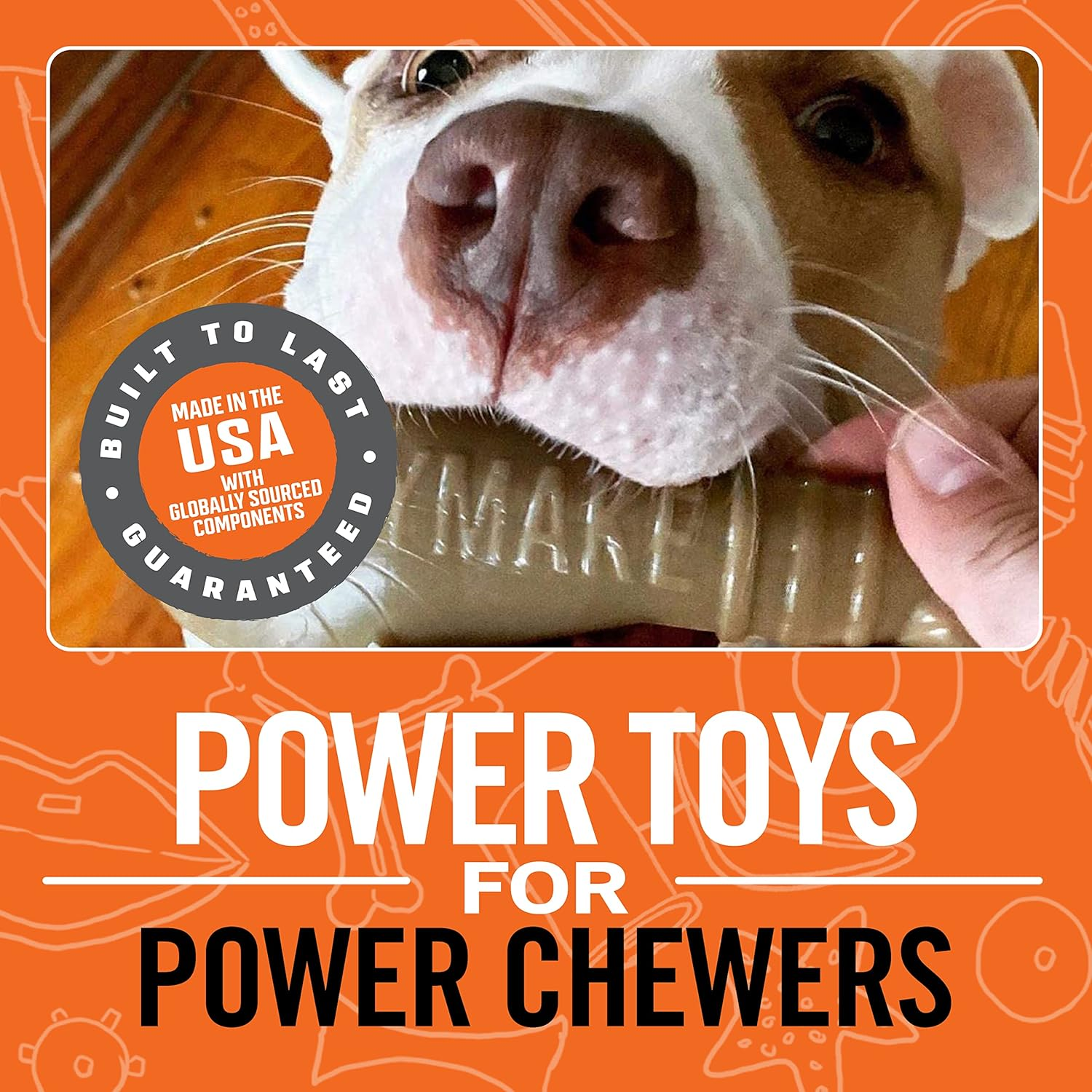 BULLYMAKE Nylon Turkey Leg Chew Toy for Dogs | Durable Dog Toy for Aggressive Chewers | Made in USA image number 5