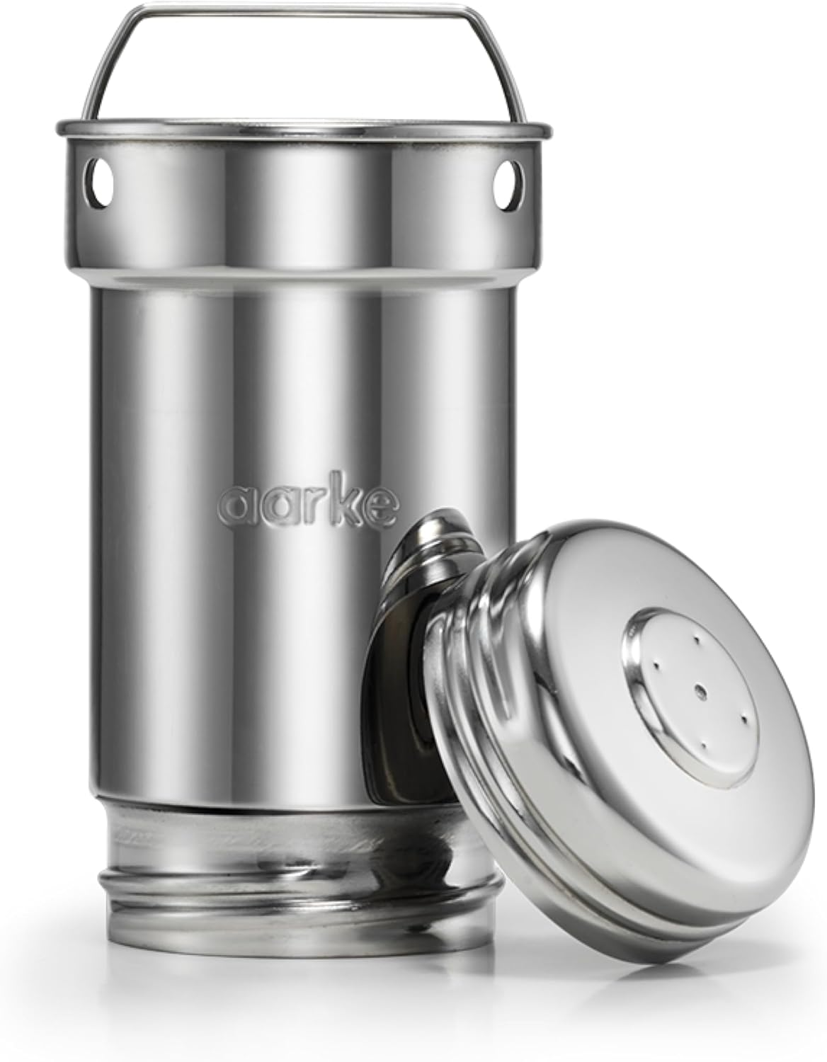 Aarke Purifier Large, Water Filter Jug in Glass and Stainless Steel, 2.8L / 12 Cups, Includes Aarke Pure Filter Refill Bag