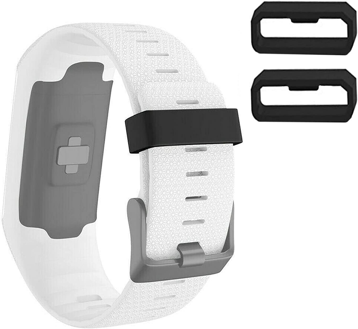 12 Pack - 22Mm Watch Band Strap Loops for Garmin, MH MOIHSING Replacement Secure Rings Compatible with Garmin Forerunner 945/935/630/235/735Xt/Fenix 5 Band,Silicone Fastener Ring Holder Loops, Black image number 5