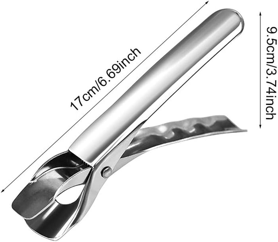 Hot Plate Gripper, anti Scald Clamp Clip, Pizza Pan Gripper Ergonomic Bowl Clip Restaurant Hot Plate Gripper Stainless Steel, Air Fryer Pans Gripper for Camping, Bbq(Orange) image number 2