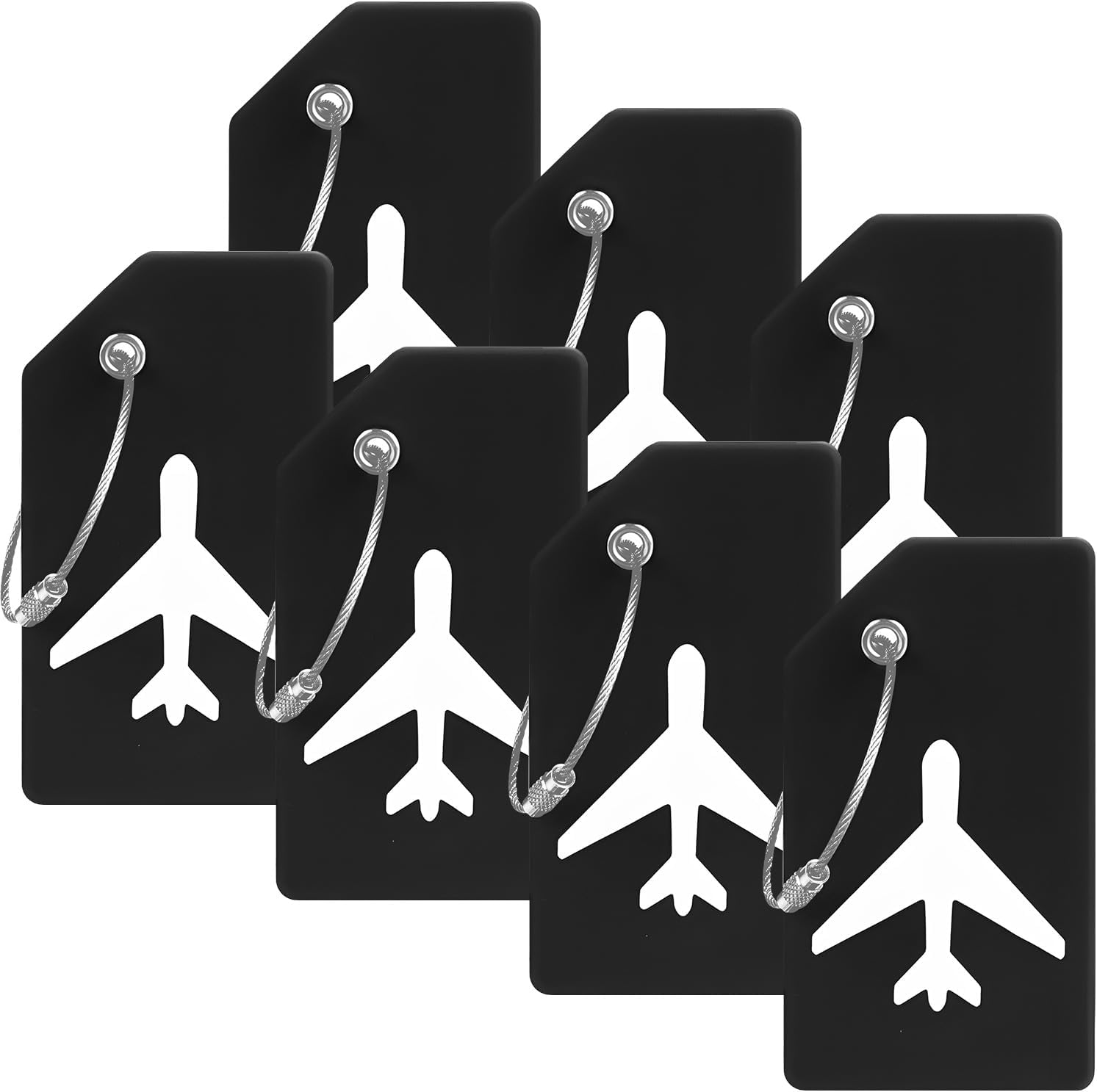 7 Pack Silicone Luggage Tag Baggage Handbag Travel Suitcase Tags Luggage Tags for Suitcases with Name ID Card Perfect to Quickly Spot Luggage Suitcase Travel Accessories by H HOME-MART (Multicolor)