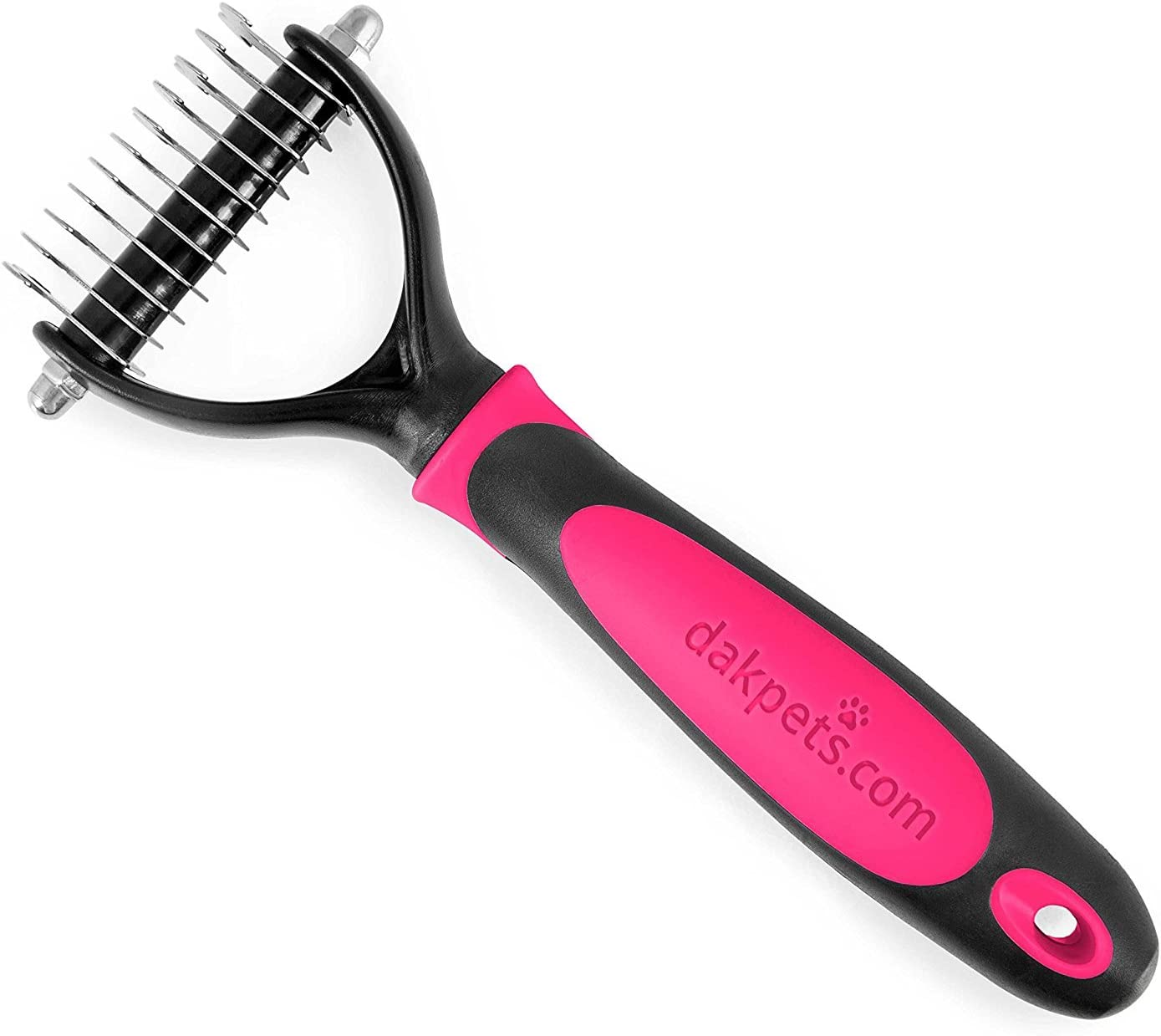 Dakpets Cat & Dog Grooming Tool | All-In-One Metal Pet Hair Remover, Undercoat Rake, Dematting Tool, Detangling Comb, Fur Shedding Blade and Grooming Brush | for Medium to Long-Haired Cats and Dogs