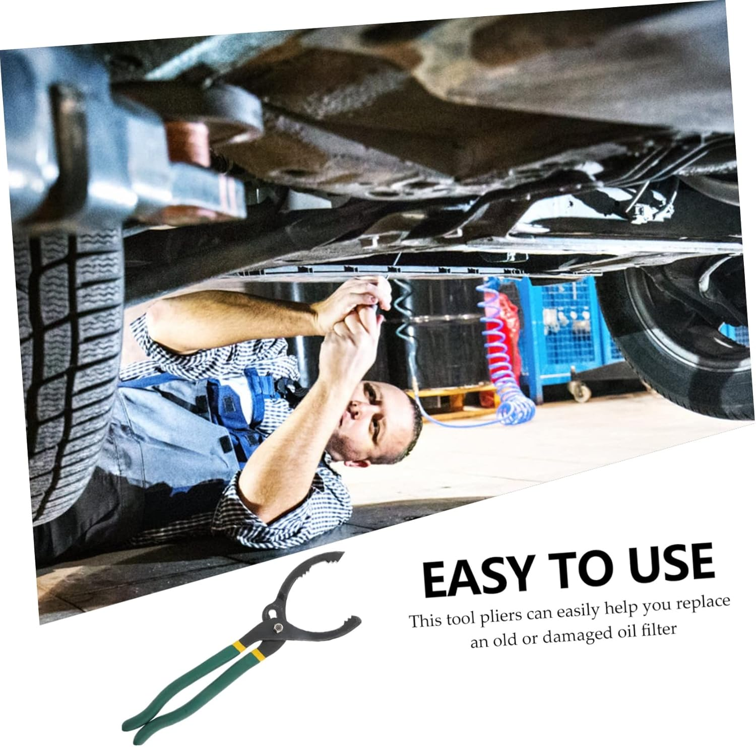 Filter Element Disassembly Pliers Steel Oil Filter Wrench Maintenance Tool Easy for Automotive image number 2