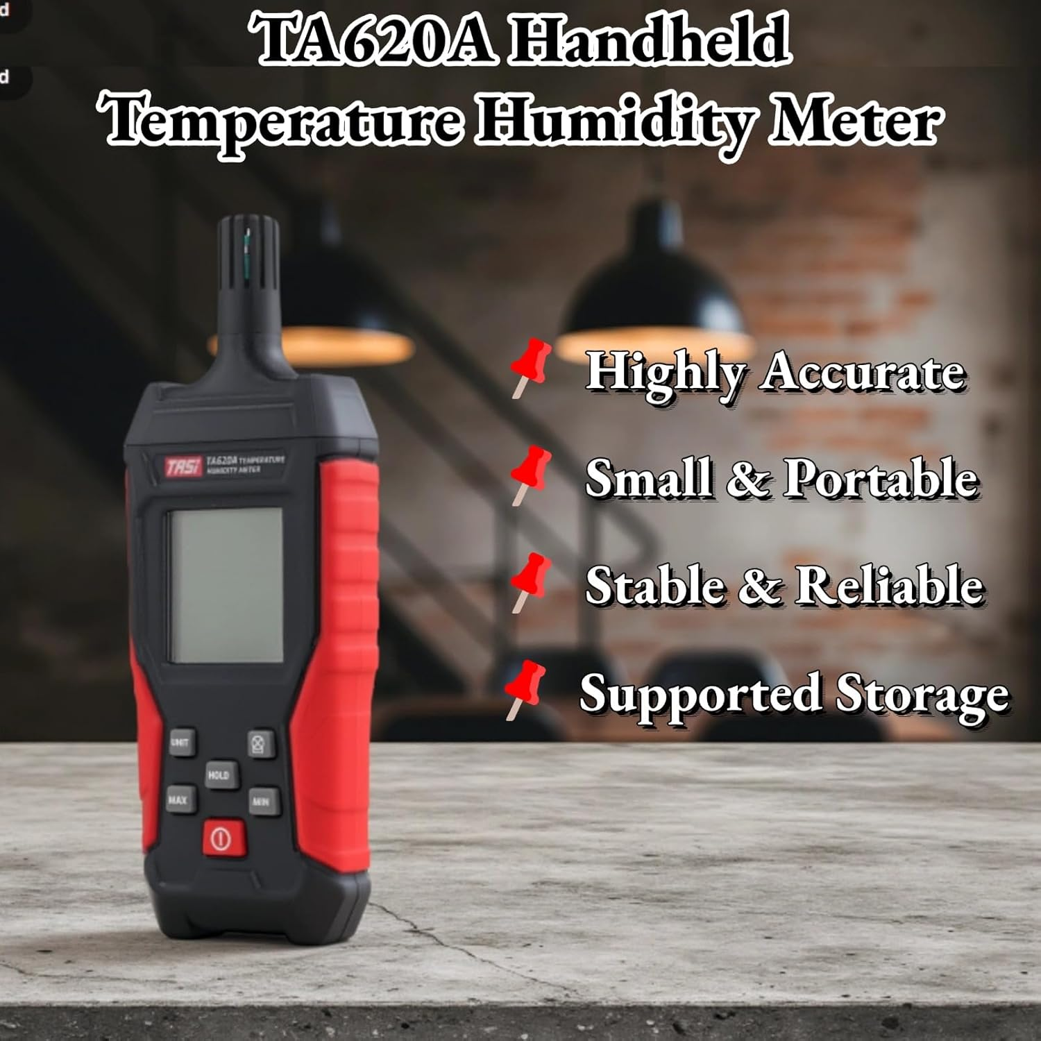 TP260A Temperature Humidity Meter, High Accurate Reading Digital Hygrometer with Ambient, Relative Humidity, Dew Point, Wet Bulb Thermometer image number 4