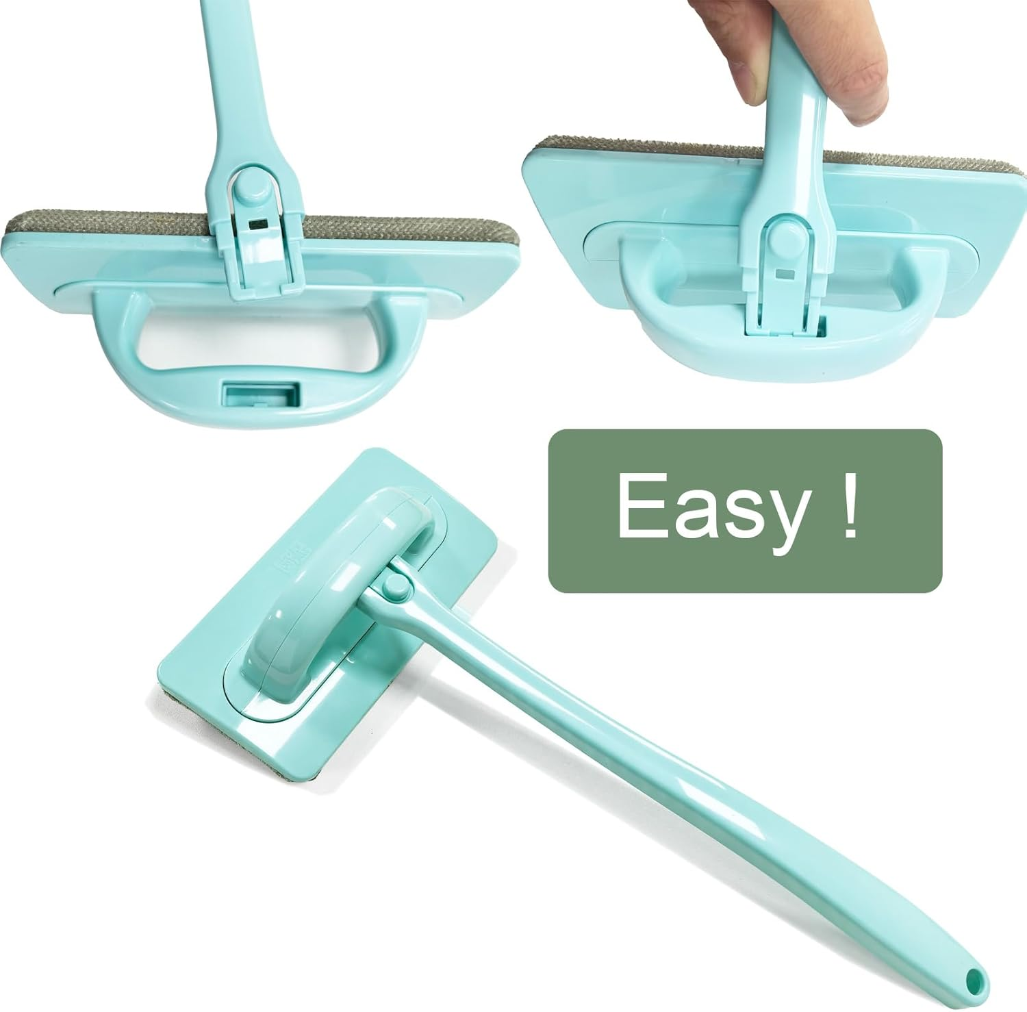 Window Grille Cleaning Brush, Brush for Fly Screens, Windows, Disassembly-Free, Mosquito Net Brush, Removable Handle, Wet and Dry Function image number 5