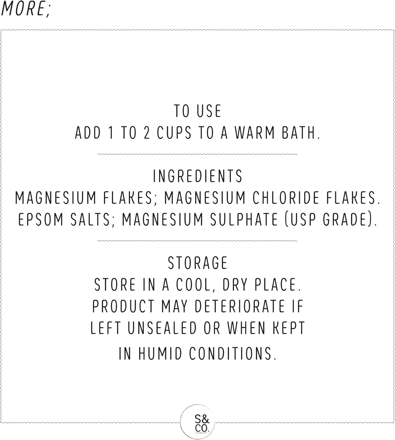 Salts & Co. Pure Magnesium Bath Flakes (750G) and Pure Epsom Bath Salts (1 Kg) BUNDLE