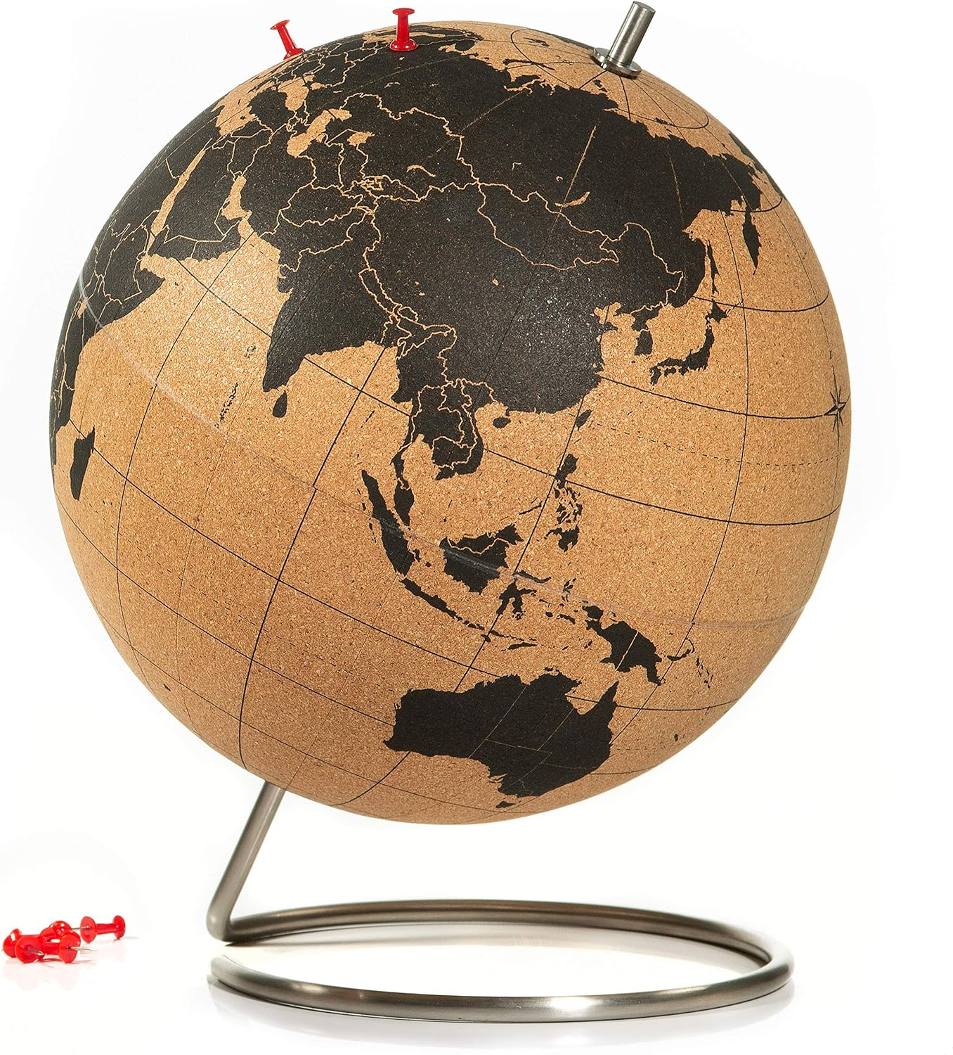 Suck UK Cork Globe, Large, Brown/Black image number 3