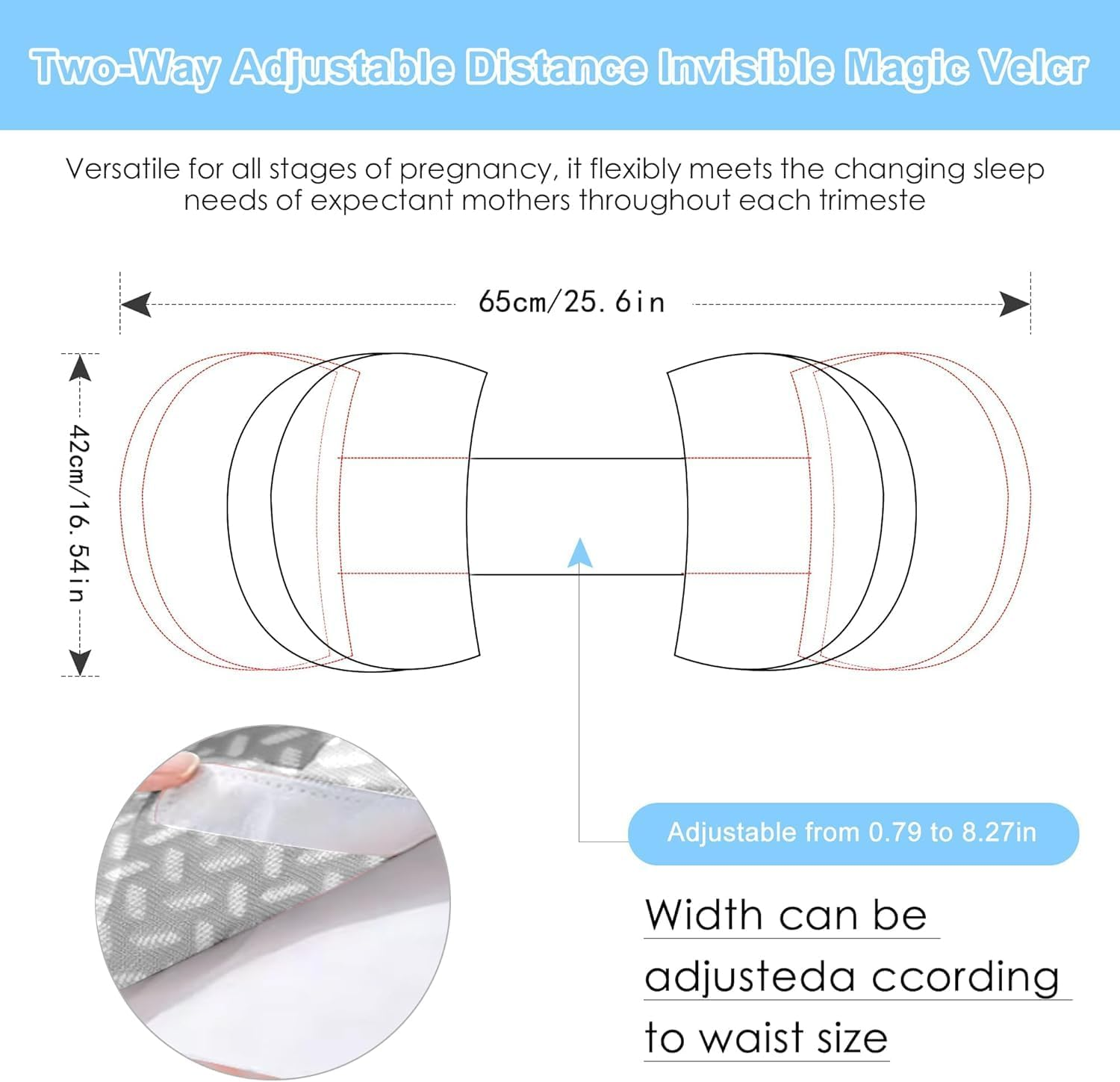 Cooling Pregnancy Pillow for Sleeping,Ice Silk&Breathable Maternity Pillow Support for Pregnant Women, Pregnancy Pillows with Laundry Bag, Maternity Pillows for Summer&Hot Night(Coolingblue)