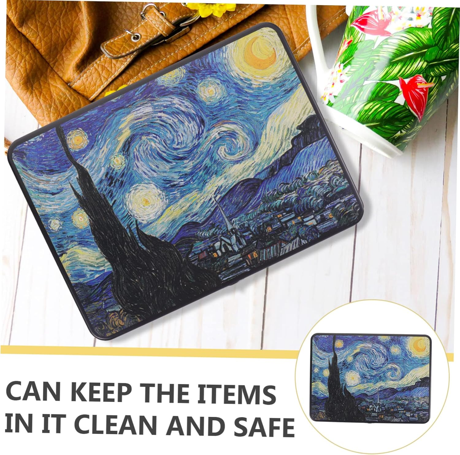 Large Vintage Tin Storage Box with Lock Retro Decorative Organizer Metal Keepsake and Jewelry Container for Home and Office Use